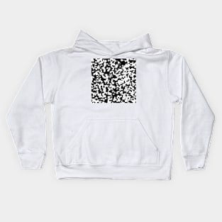 Black and White Crystallization Pattern Kids Hoodie